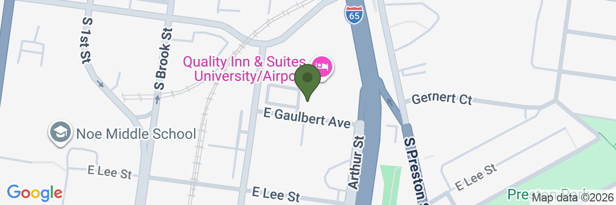 Map showing facility locations