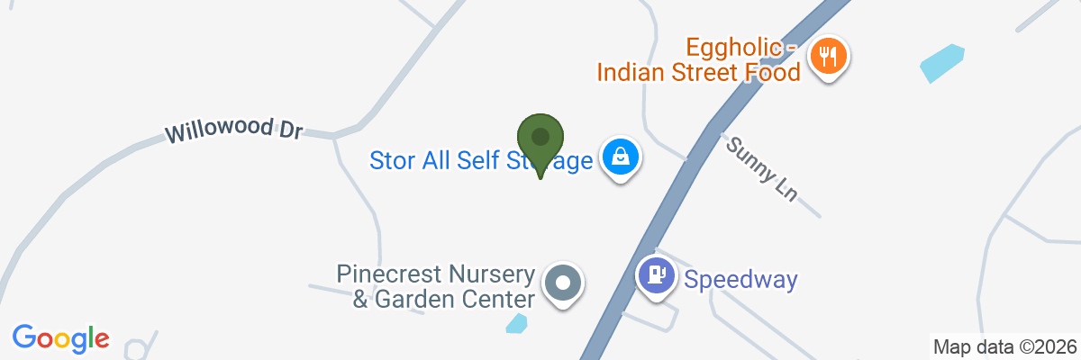 Map showing facility locations