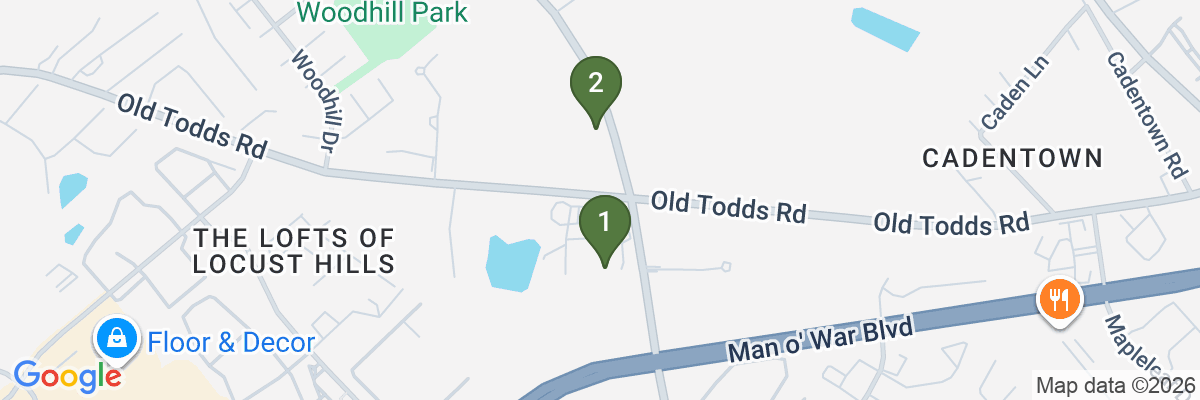 Map showing facility locations
