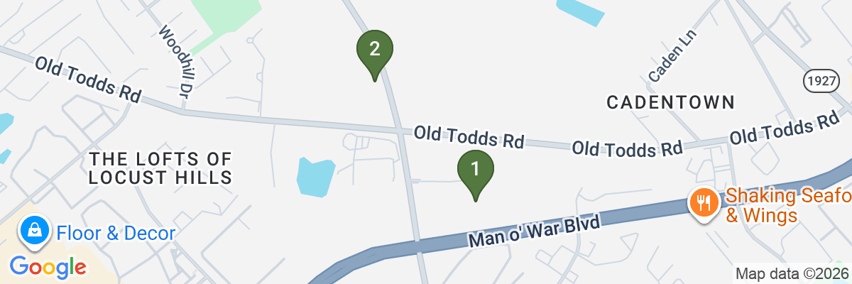 Map showing facility locations