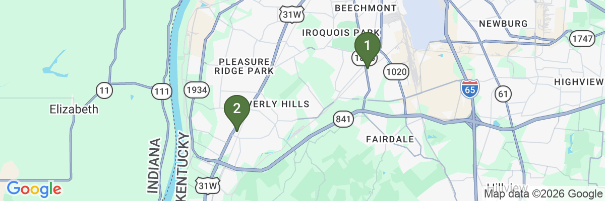 Map showing facility locations