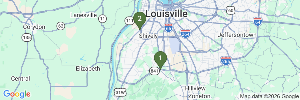Map showing facility locations